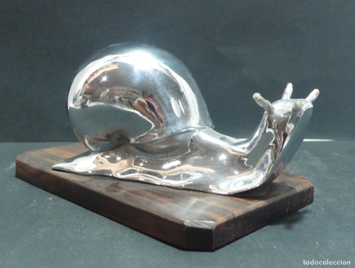 Vintage: CARACOL EN METAL CROMADO - Foto 1