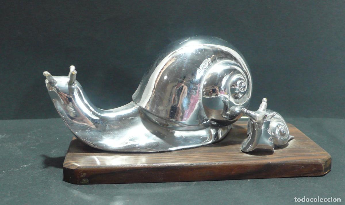 Vintage: CARACOL EN METAL CROMADO - Foto 2