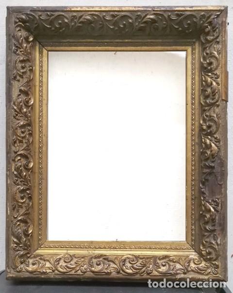 Vintage: MARCO ANTIGUO DORADO TAMA&Ntilde;O 27 X 33 EXTERIOR - CUADRO-851