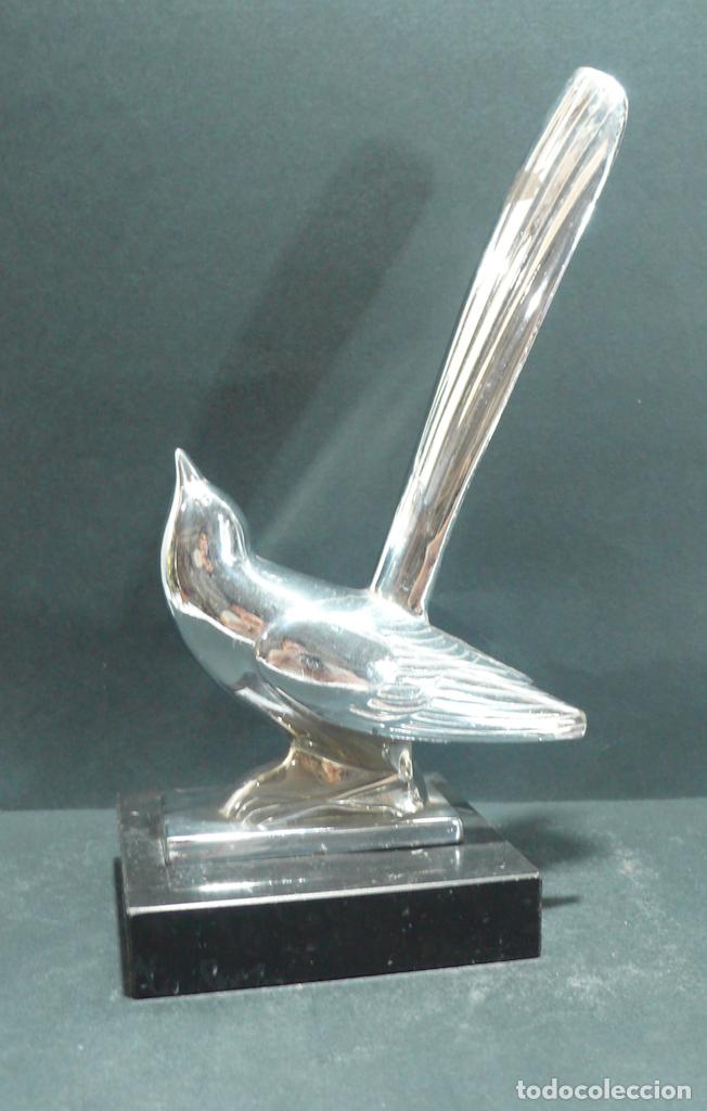 Vintage: PAJARO EN METAL CROMADO - Foto 1
