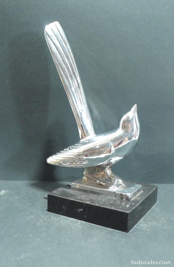 Vintage: PAJARO EN METAL CROMADO - Foto 2