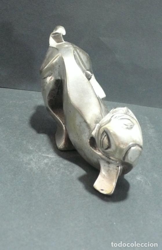 Vintage: PERRO EN METAL CROMADO - Foto 2