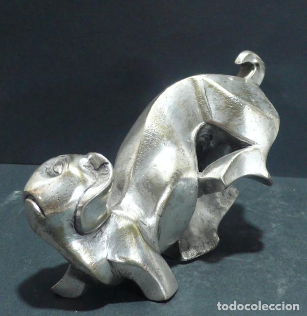 Vintage: PERRO EN METAL CROMADO - Foto 3