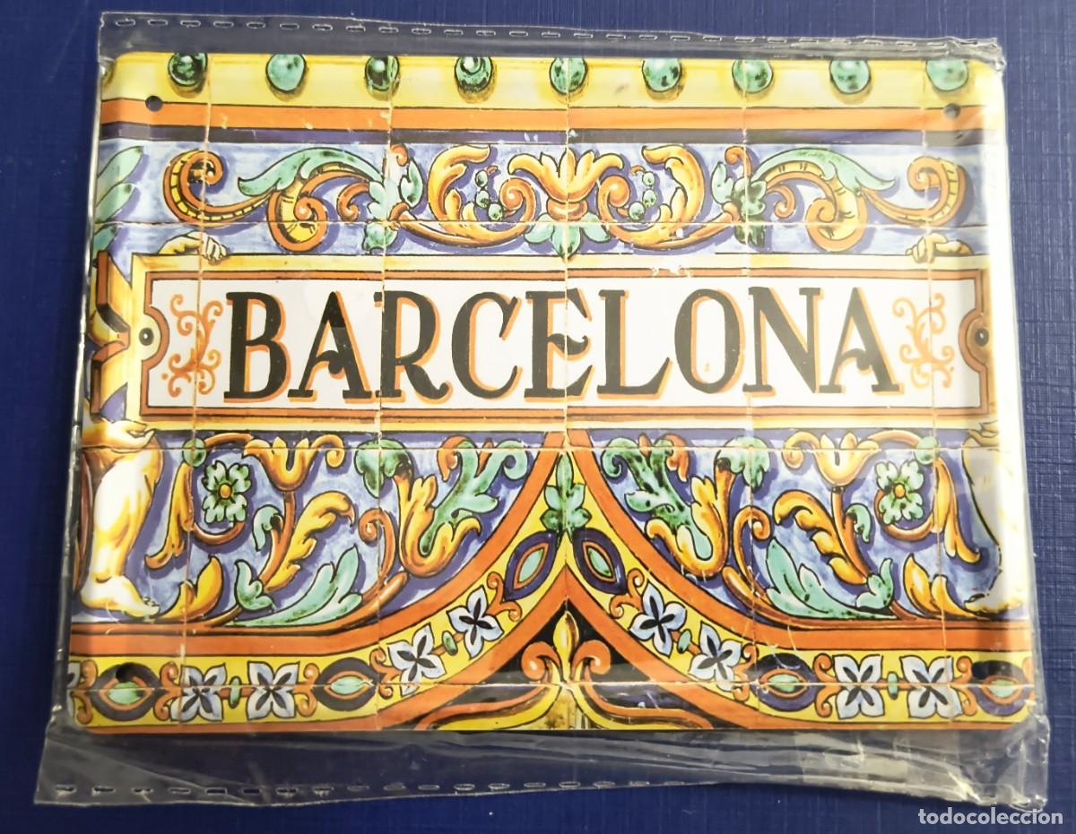 Vintage: PLACA DECORATIVA DE METAL - BARCELONA - NUEVA