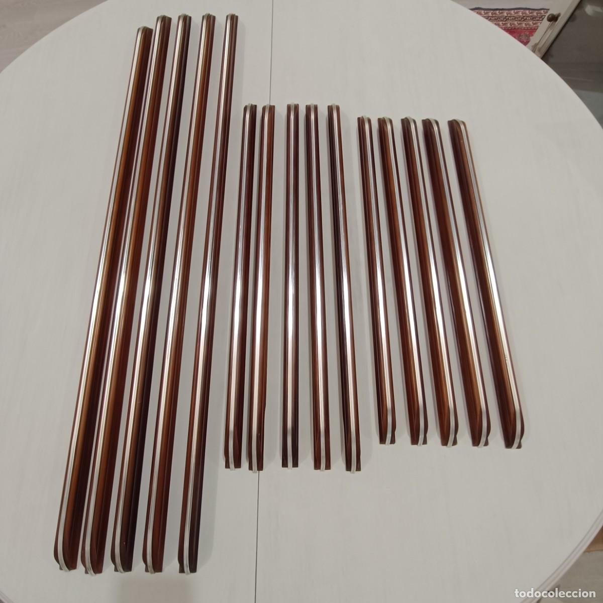 Vintage: TIRADORES DE MADERA MIDCENTURY. - Foto 9