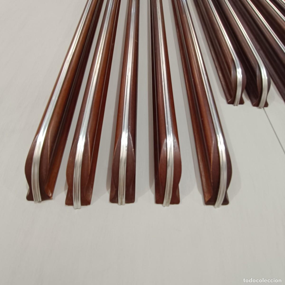 Vintage: TIRADORES DE MADERA MIDCENTURY. - Foto 10