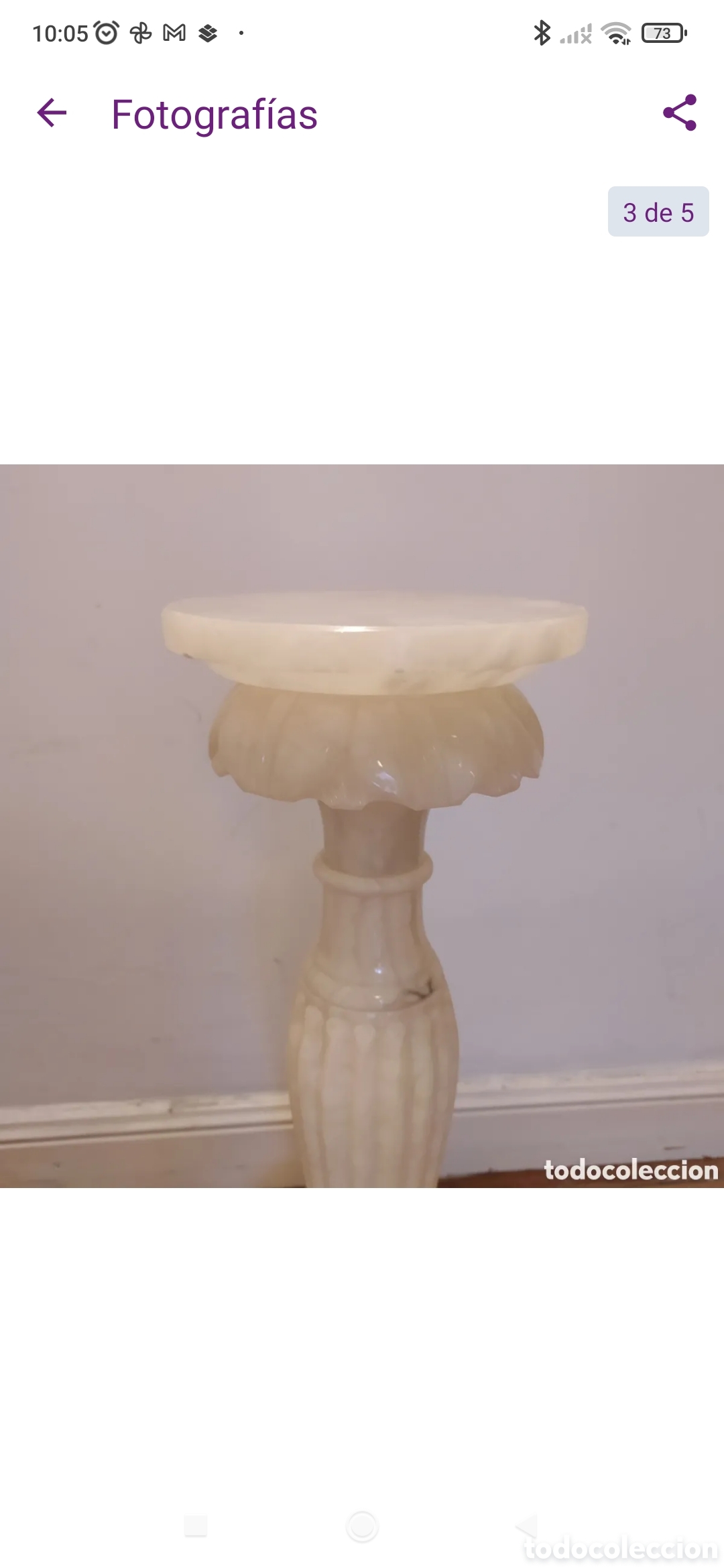 Vintage: Columna pedestal marmol - Foto 2