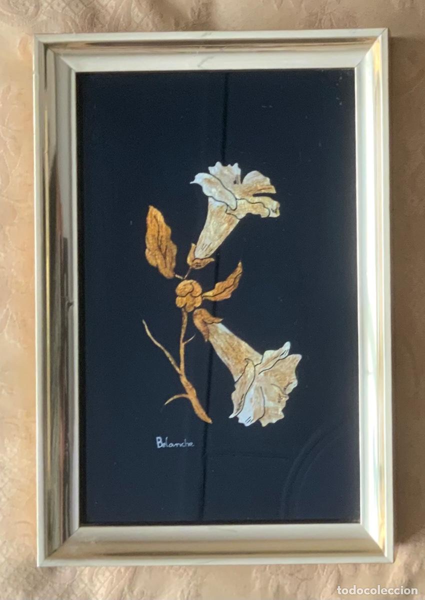 Vintage: CUADRO A&Ntilde;O 60 FLOR, FIRMADO BELANCHE
