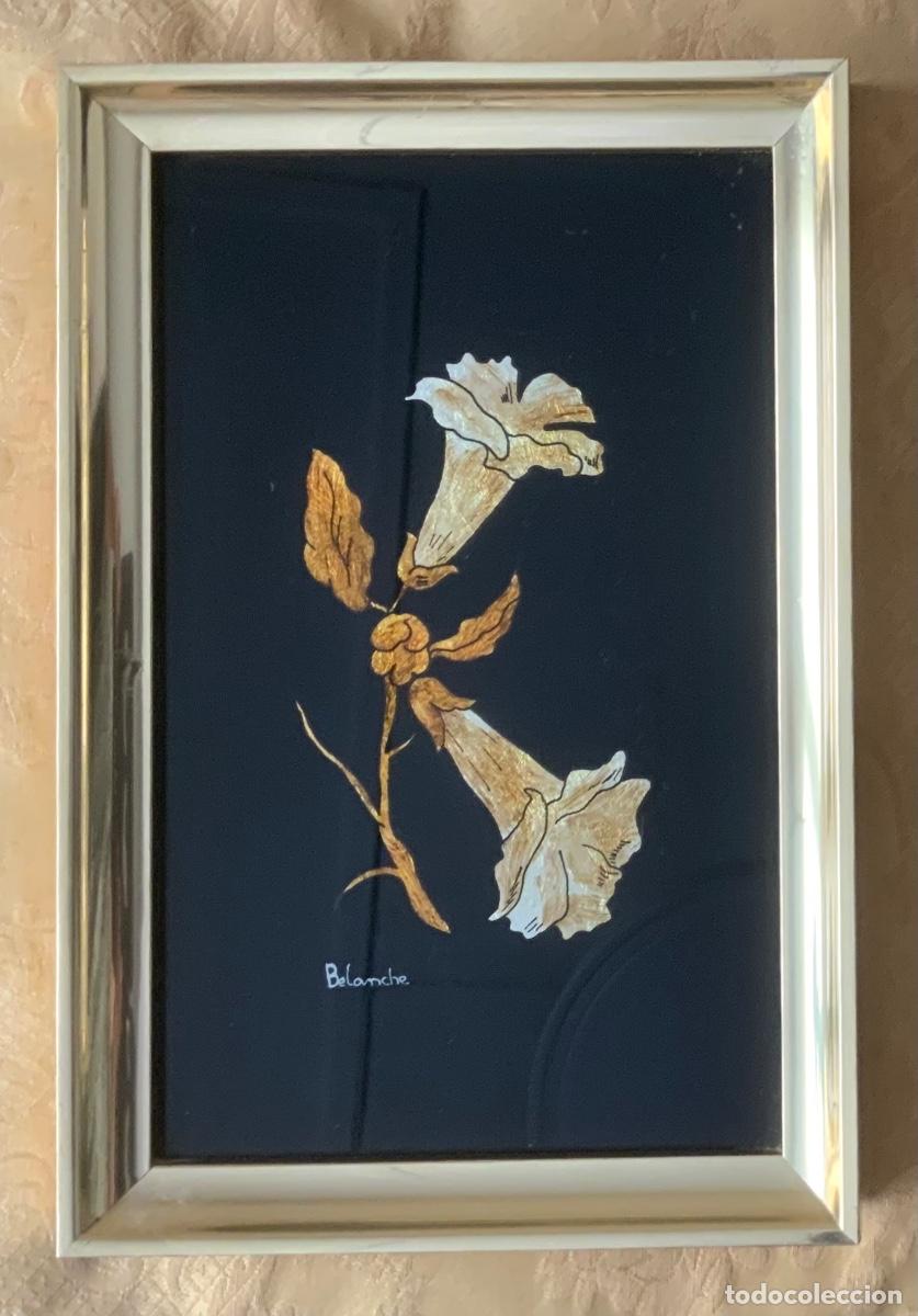 Vintage: CUADRO A&Ntilde;O 60 FLOR, FIRMADO BELANCHE - Foto 3