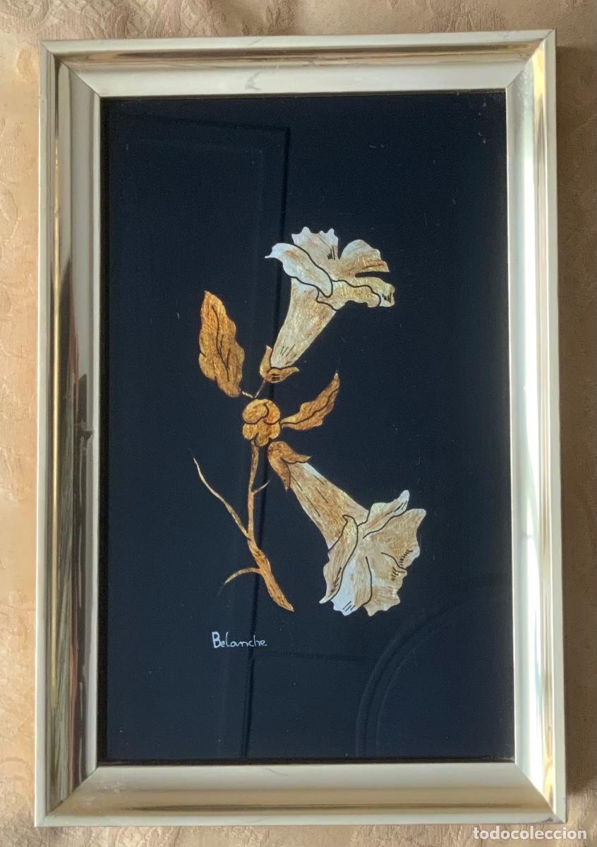 Vintage: CUADRO A&Ntilde;O 60 FLOR, FIRMADO BELANCHE - Foto 4