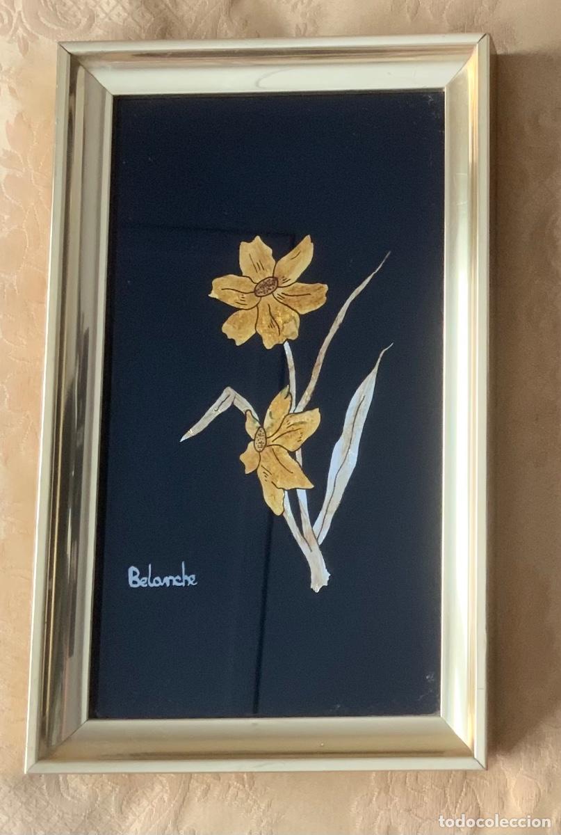 Vintage: CUADRO A&Ntilde;O 60 FLOR, FIRMADO BELANCHE - Foto 1