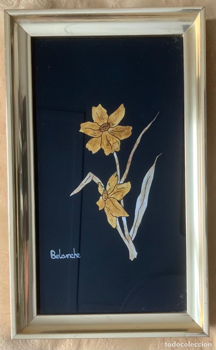 Vintage: CUADRO A&Ntilde;O 60 FLOR, FIRMADO BELANCHE - Foto 4