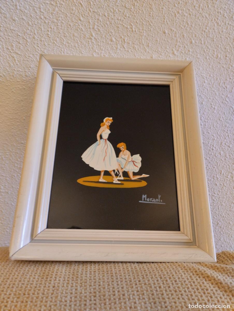 Vintage: Cuadro antiguo bailarinas - Foto 1