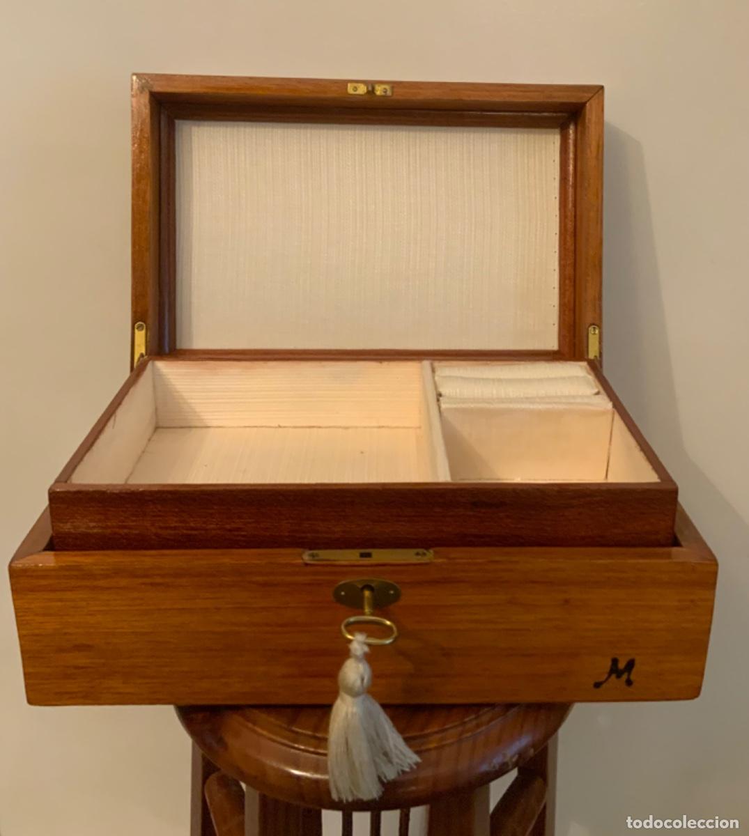 Vintage: ANTIGUO JOYERO DE MADERA HECHO A MANO - Foto 3