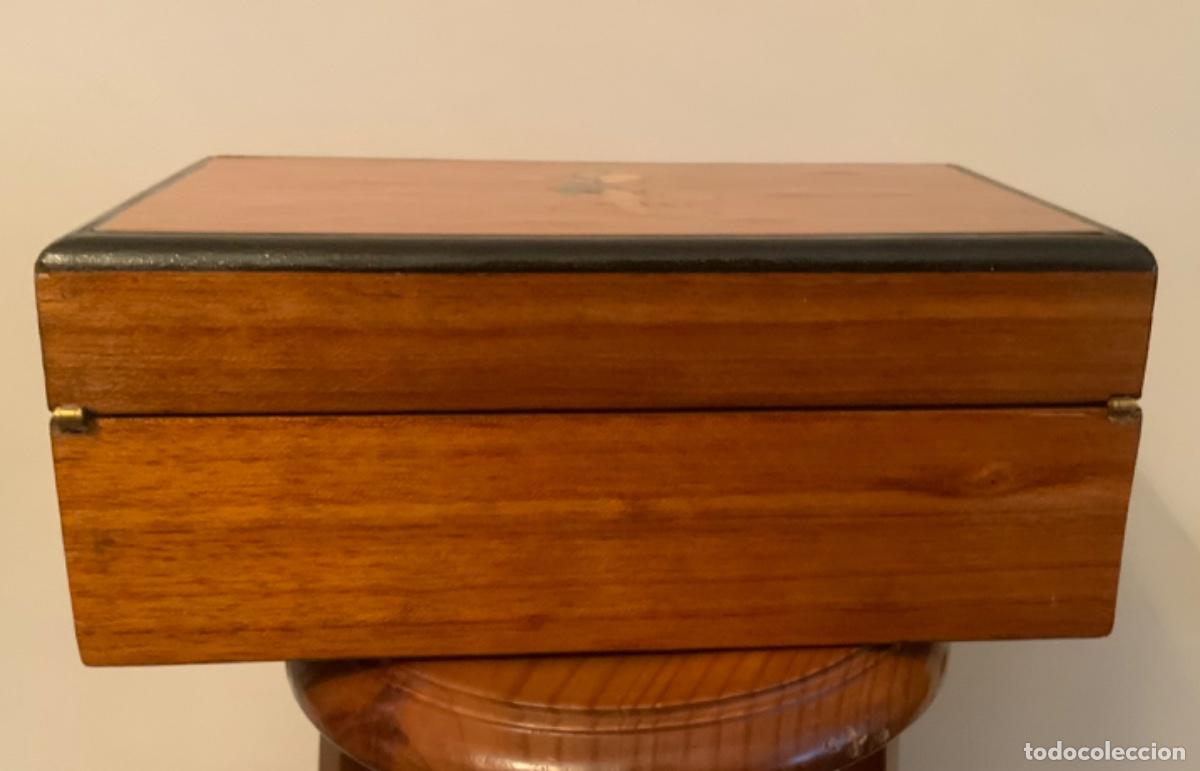 Vintage: ANTIGUO JOYERO DE MADERA HECHO A MANO - Foto 5