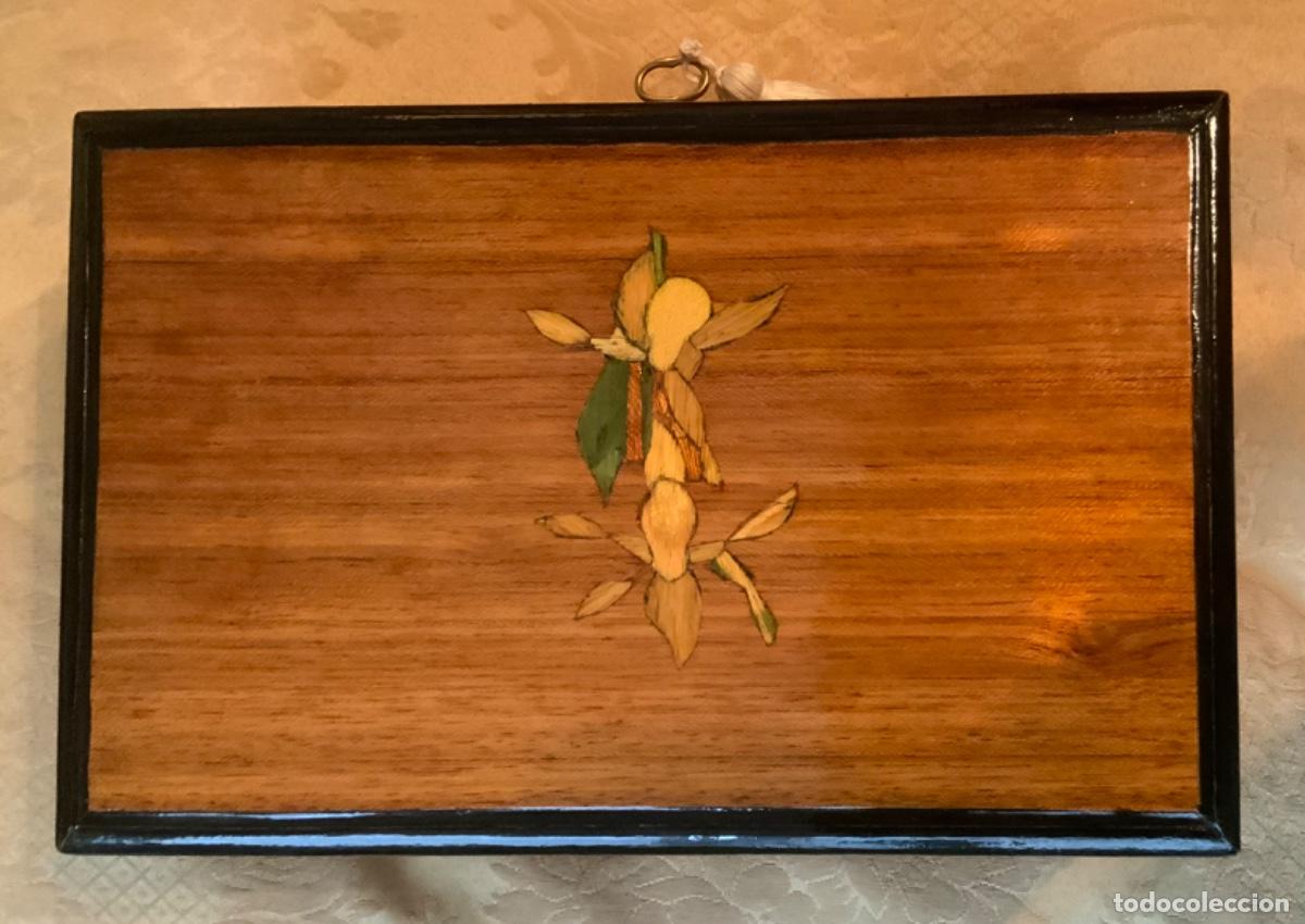 Vintage: ANTIGUO JOYERO DE MADERA HECHO A MANO - Foto 7