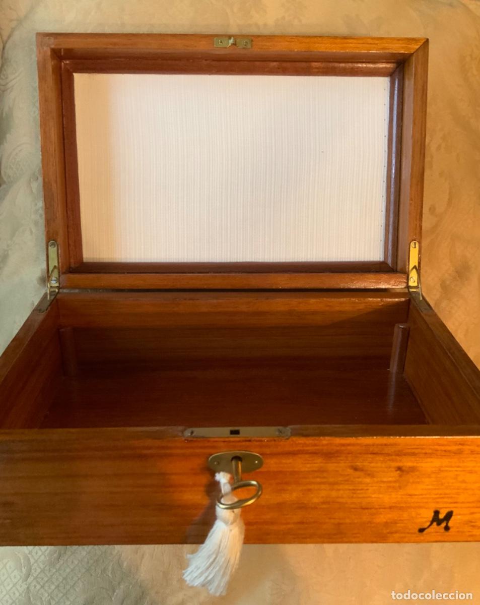 Vintage: ANTIGUO JOYERO DE MADERA HECHO A MANO - Foto 14