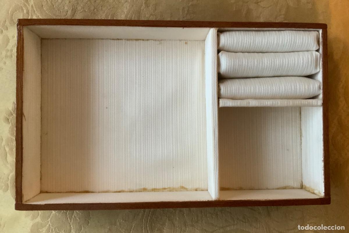 Vintage: ANTIGUO JOYERO DE MADERA HECHO A MANO - Foto 15