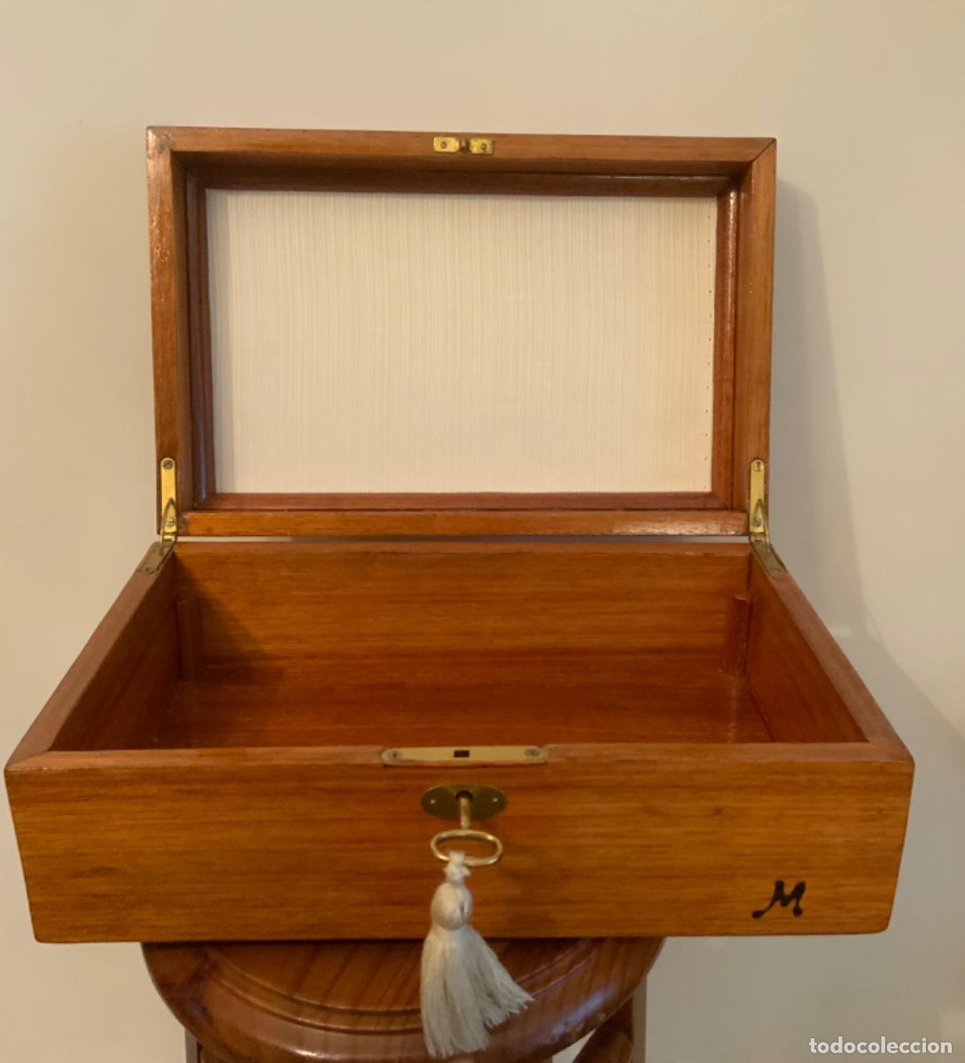 Vintage: ANTIGUO JOYERO DE MADERA HECHO A MANO - Foto 16