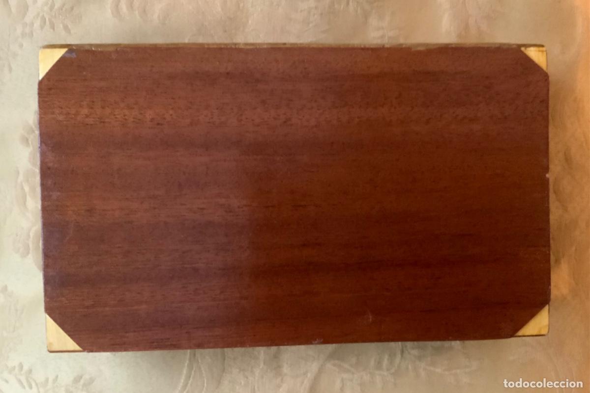 Vintage: ANTIGUO JOYERO DE MADERA HECHO A MANO - Foto 17