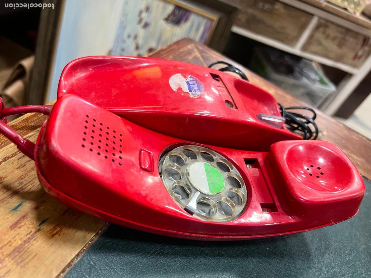 Vintage: ANTIGUO TELEFONO GONDOLA EN ROJO - Foto 6