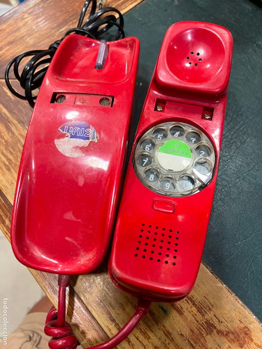 Vintage: ANTIGUO TELEFONO GONDOLA EN ROJO - Foto 7