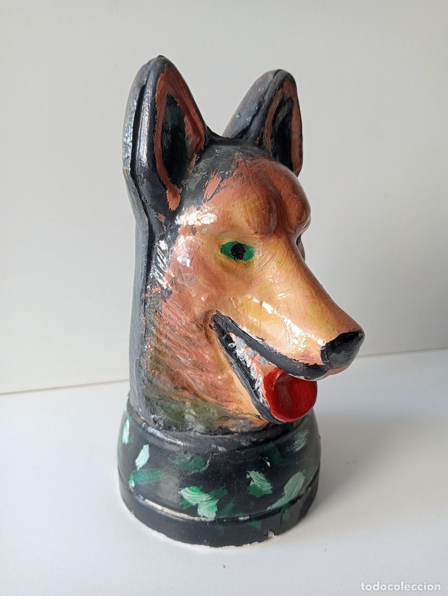 Vintage: FIGURA BUSTO DE PERRO PASTOR ALEM&Aacute;N - Foto 1
