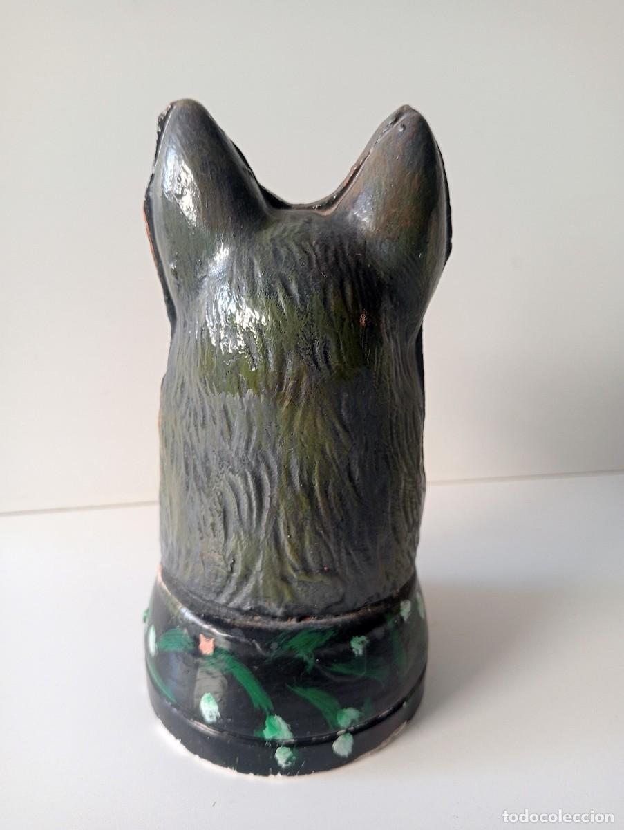 Vintage: FIGURA BUSTO DE PERRO PASTOR ALEM&Aacute;N - Foto 3
