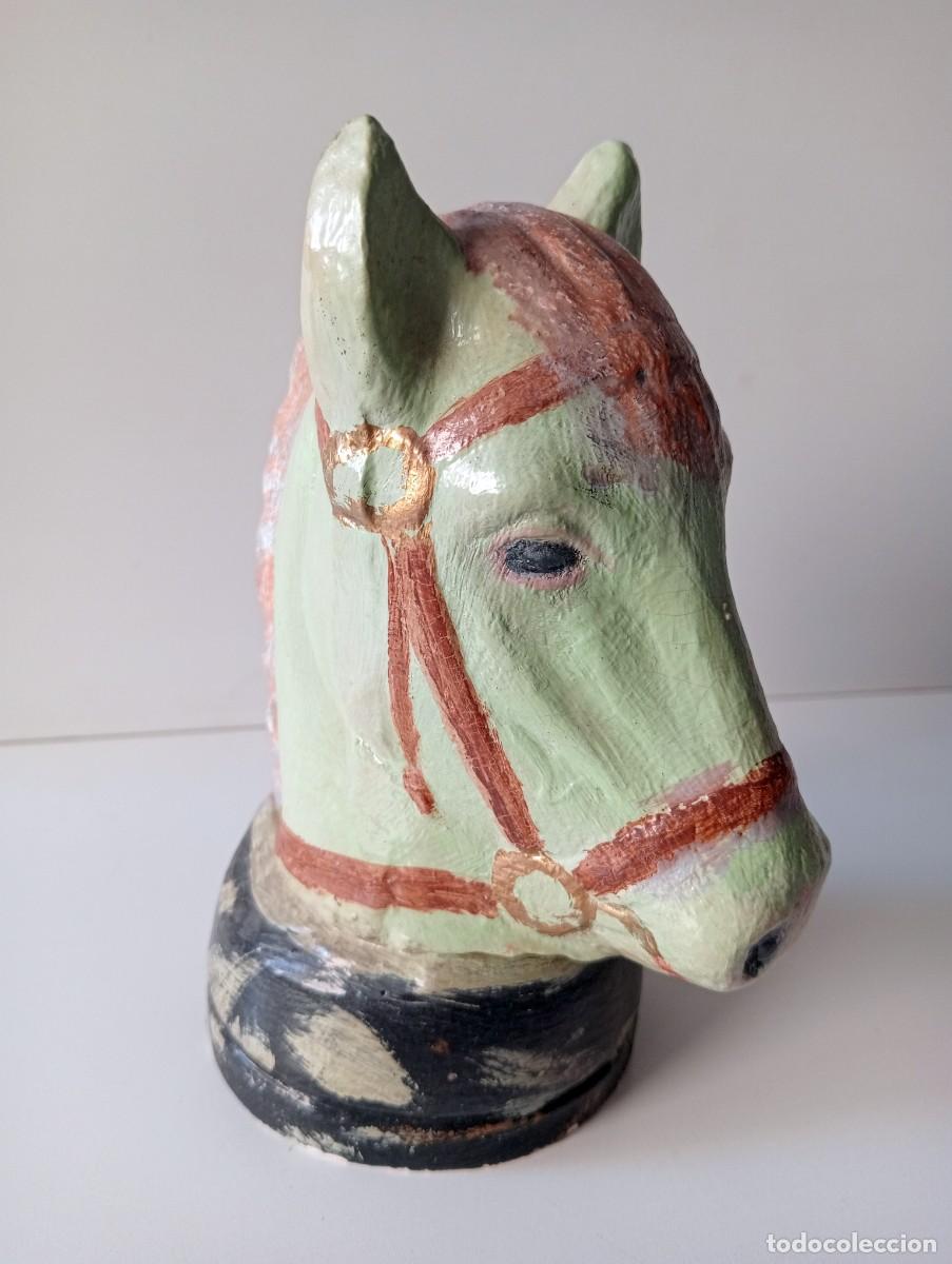 Vintage: FIGURA BUSTO DE CABALLO - Foto 1