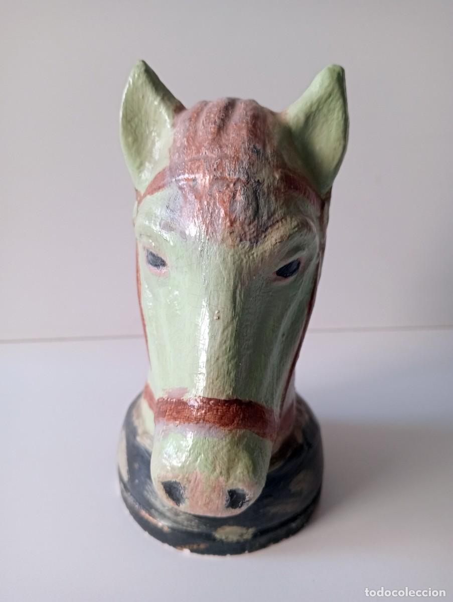 Vintage: FIGURA BUSTO DE CABALLO - Foto 2