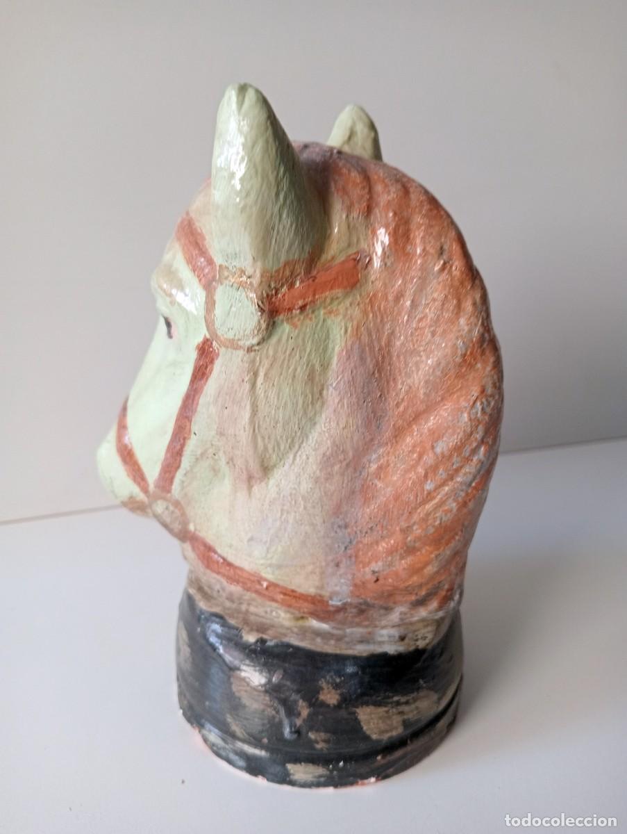 Vintage: FIGURA BUSTO DE CABALLO - Foto 3