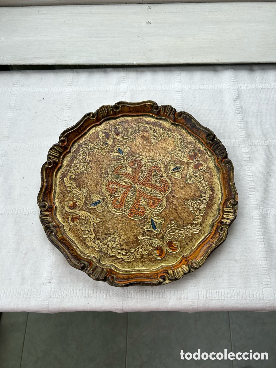 Vintage: BANDEJA/ PLATO FLORENTINA ANTIGUA