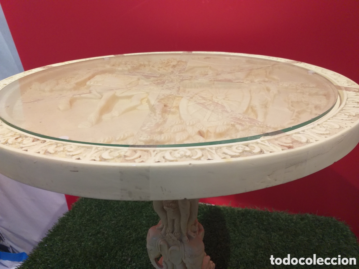 Vintage: MESA DE OPIO CHINA. DE MARFILINA. SIGLO XIX. VER FOTOS!!!