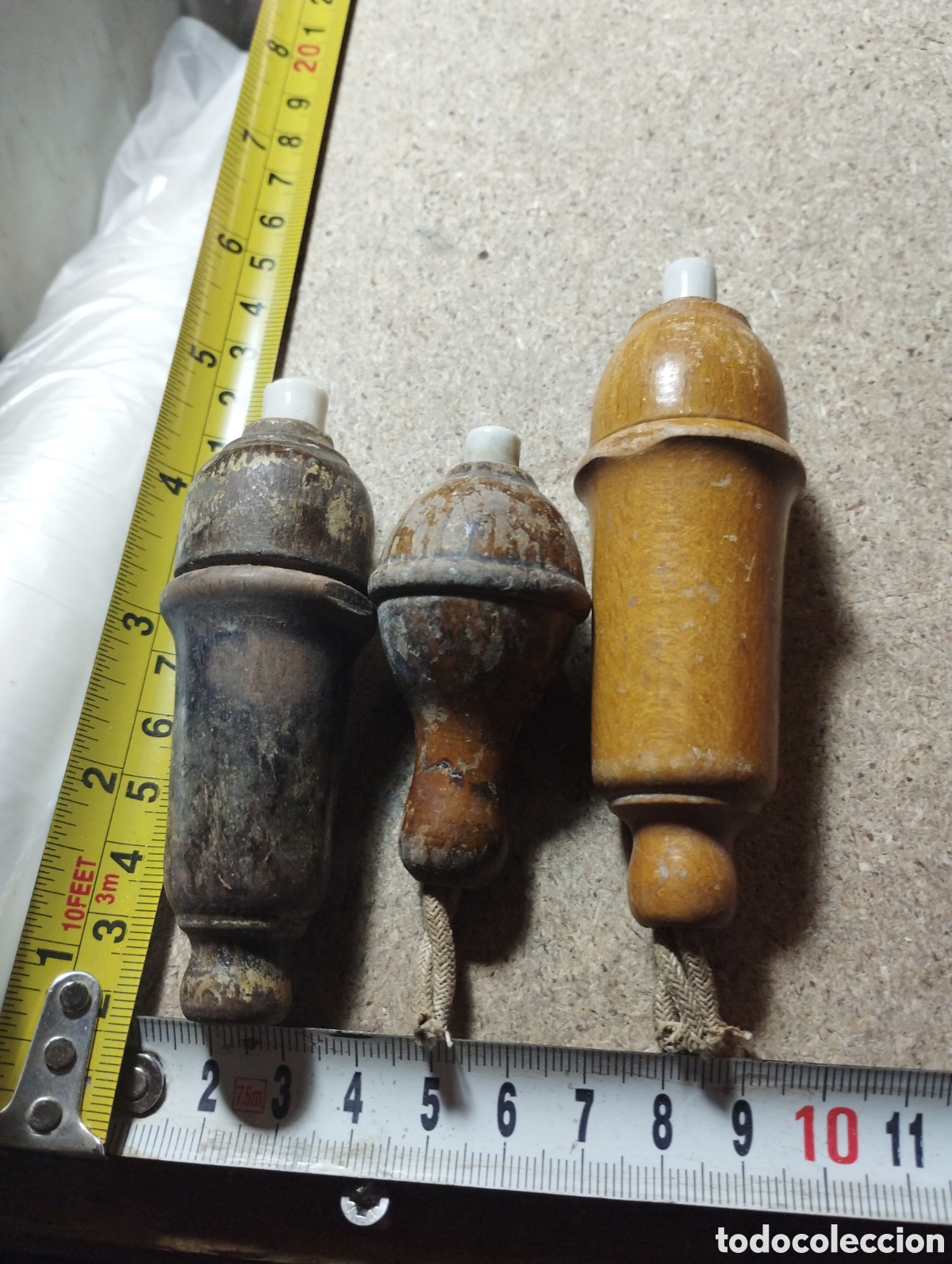 Vintage: CONMUTADOR ELECTRICO. ANTIGUO. LLAVE DE LA LUZ INTERRUPTOR PERA ELECTRICA EN MADERA