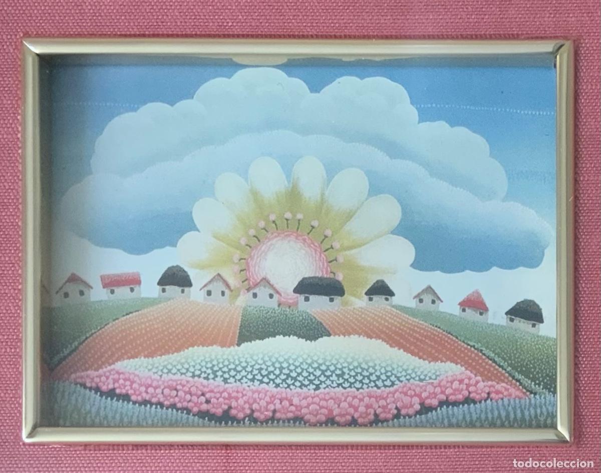 Vintage: 3 CUADROS PEQUE&Ntilde;OS A&Ntilde;OS 70 - Foto 6