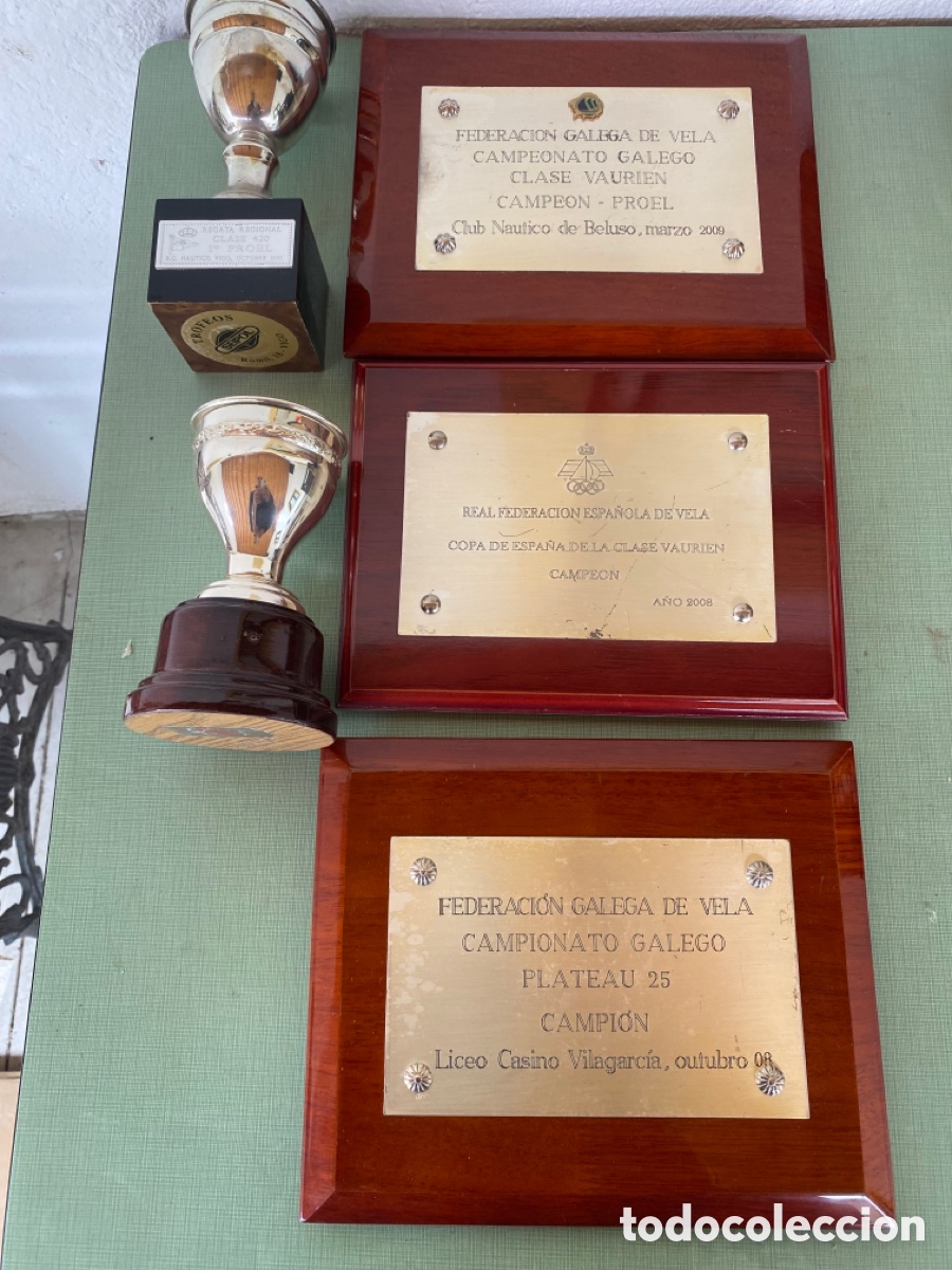 Vintage: Lote de copas y trofeos deportivos - Foto 1