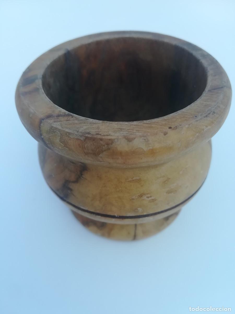 Vintage: Mortero de madera de olivo con su pilon. - Foto 2