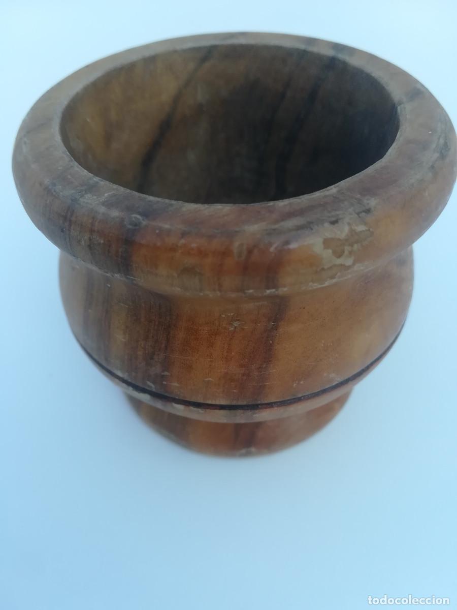 Vintage: Mortero de madera de olivo con su pilon. - Foto 3