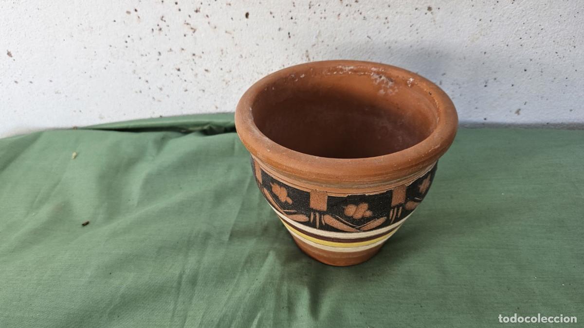 Vintage: maceta de ceramica con dibujos - Foto 2