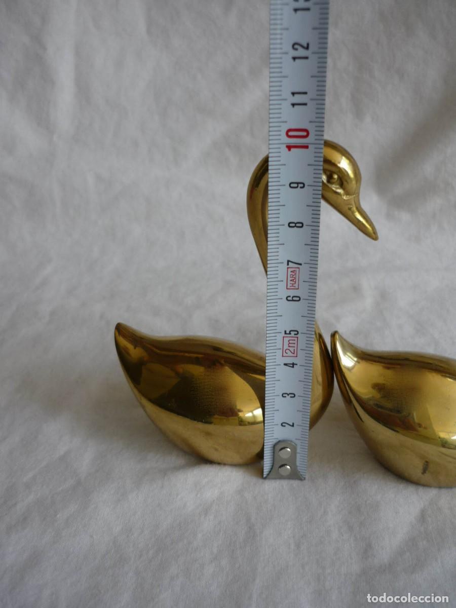 Vintage: Pareja de cisnes en bronce - Foto 9