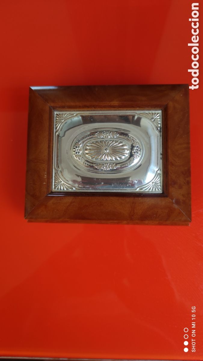 Vintage: JOYERO DE MADERA Y PLATA DE LEY - Foto 1