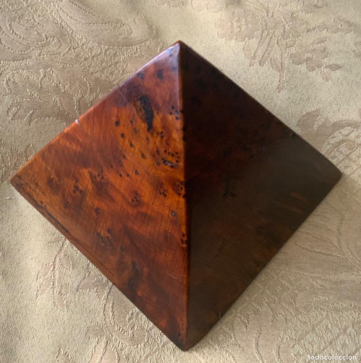Vintage: PIR&Aacute;MIDE MADERA RAIZ DE TUYA - Foto 11
