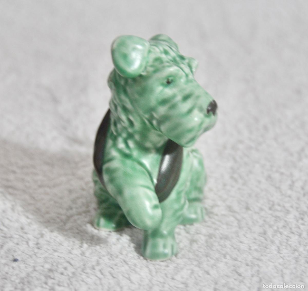 Vintage: Perro pata herida en verde de la marca Sylvac - Foto 4