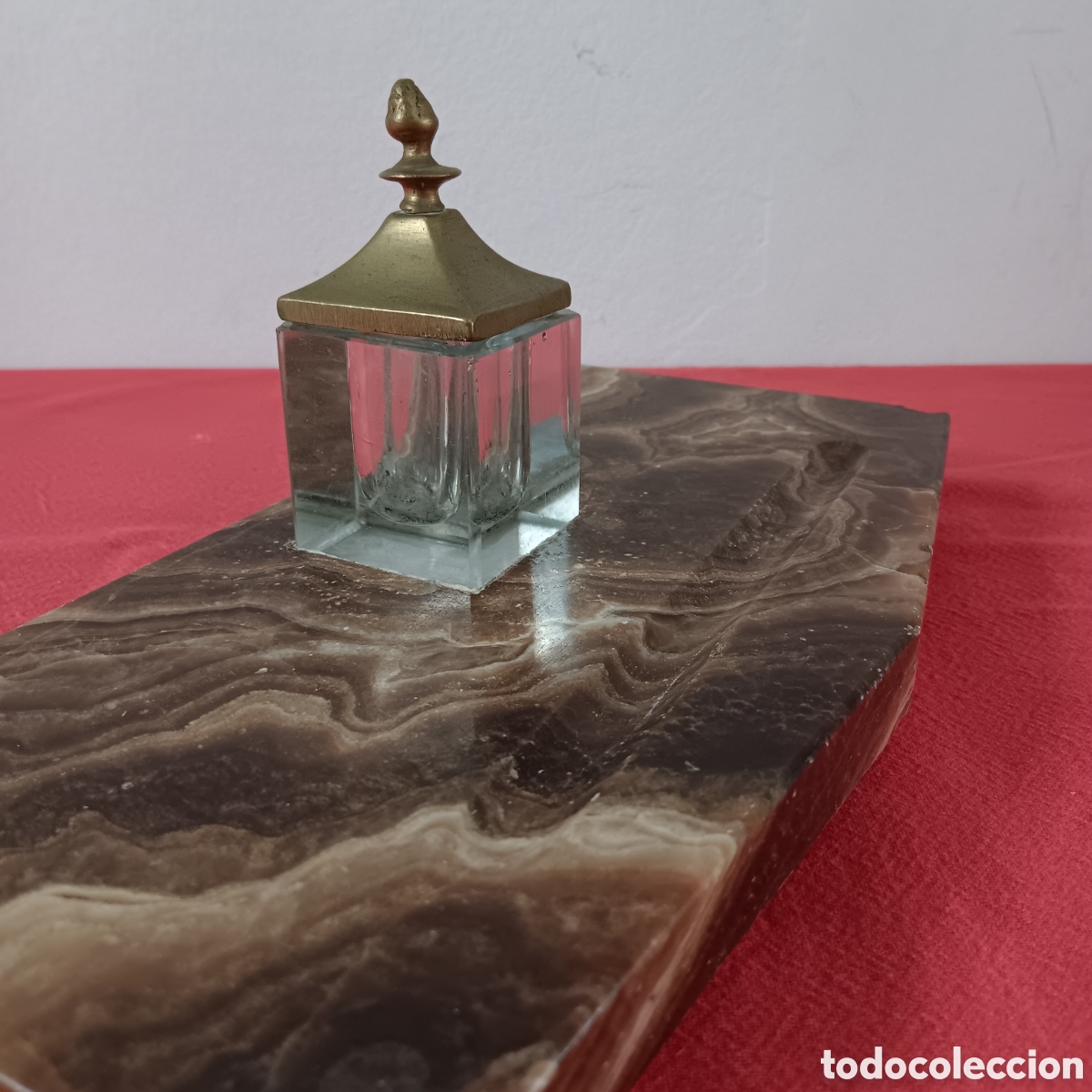 Vintage: TINTERO CON BASE DE ONIX - Foto 4