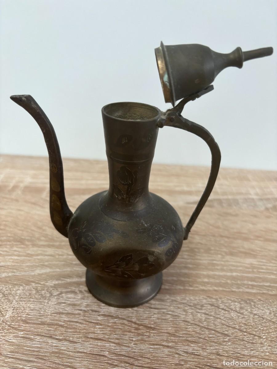 Vintage: .TETERA DE BRONCE ANTIGUA VINTAGE - Foto 2