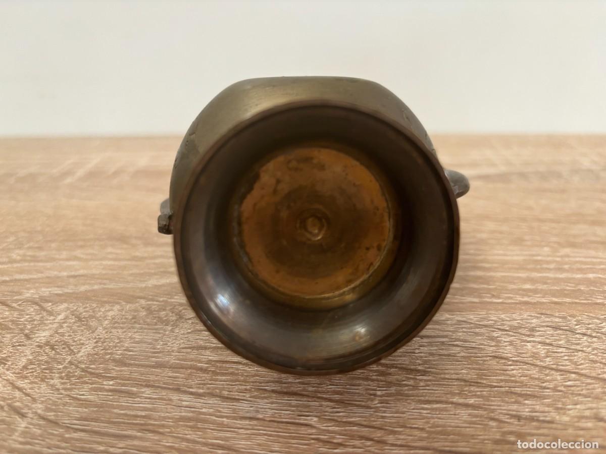Vintage: .TETERA DE BRONCE ANTIGUA VINTAGE - Foto 4