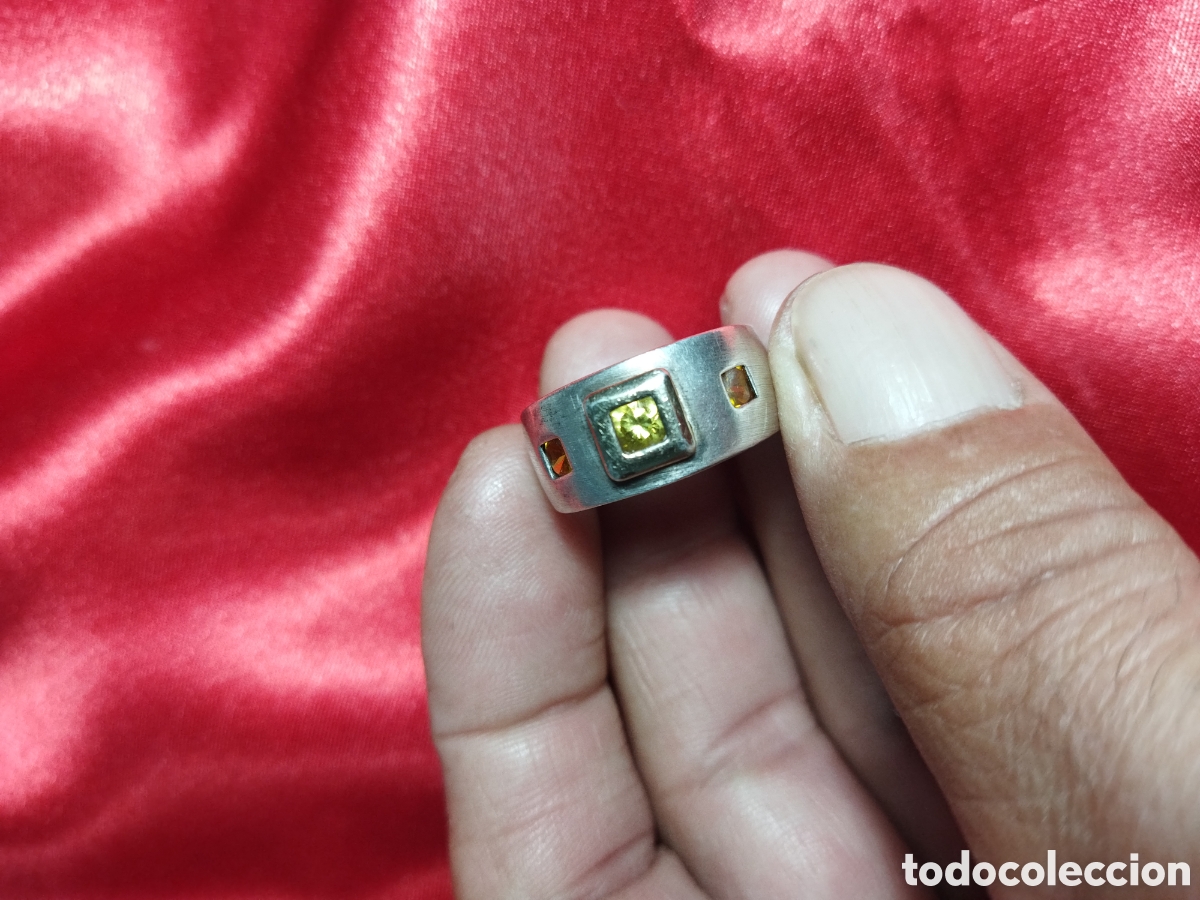 Vintage: Anillo de plata y citrino - Foto 2