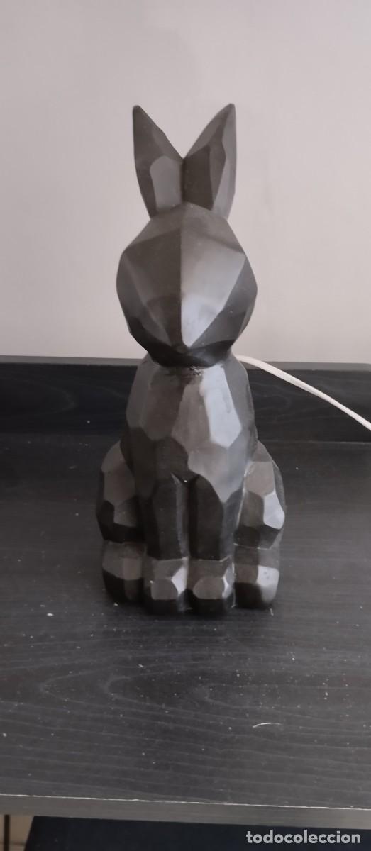 Vintage: Conejo madera negro decoraci&oacute;n