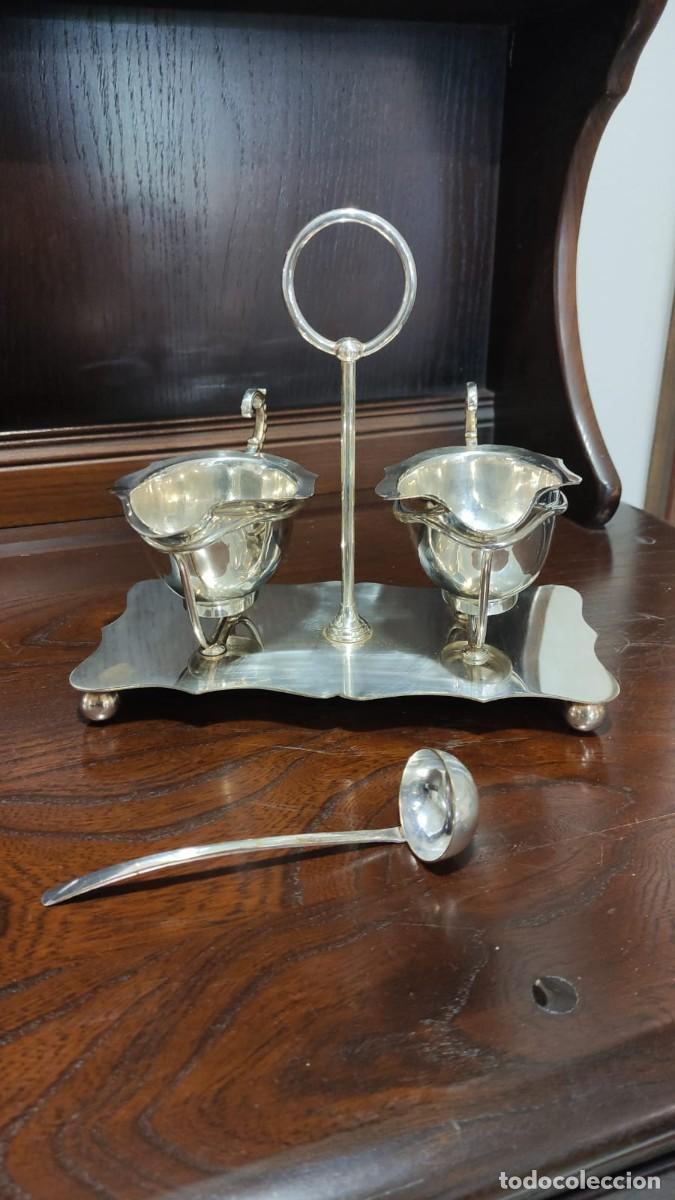 Vintage: SALSERA METAL PLATEADO - Foto 2