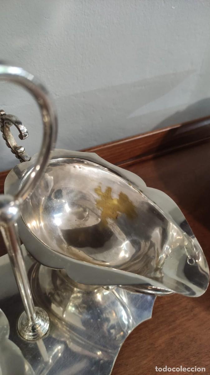 Vintage: SALSERA METAL PLATEADO - Foto 6